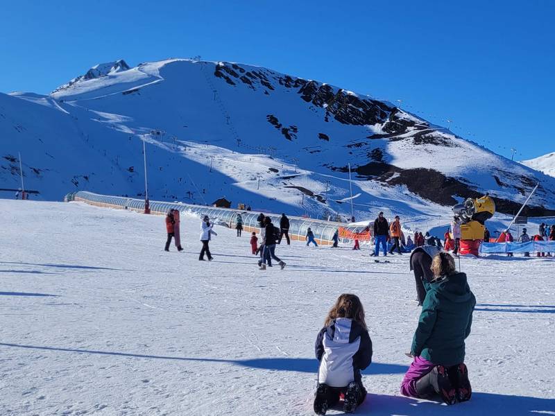 groupe élèves en ski